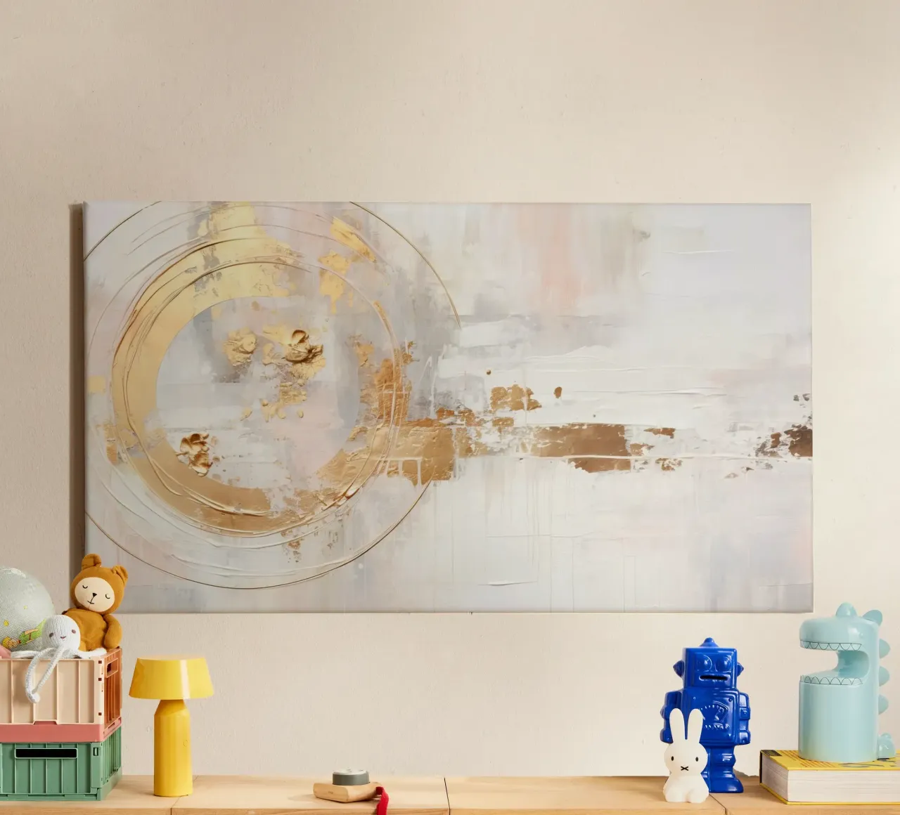 ABSTRAKTE KUNST Am Anfang Leinwand von Melanie Viola