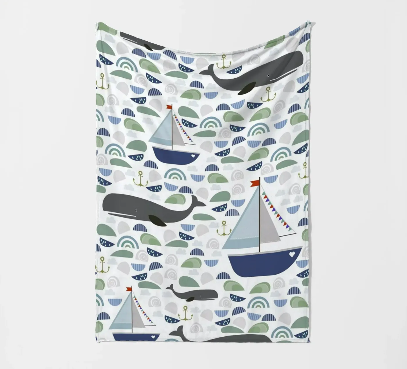 Whale Fleecedecke von Sabrina Ziegenhorn