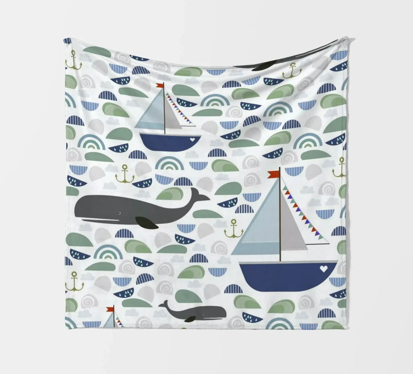 Whale Fleecedecke von Sabrina Ziegenhorn