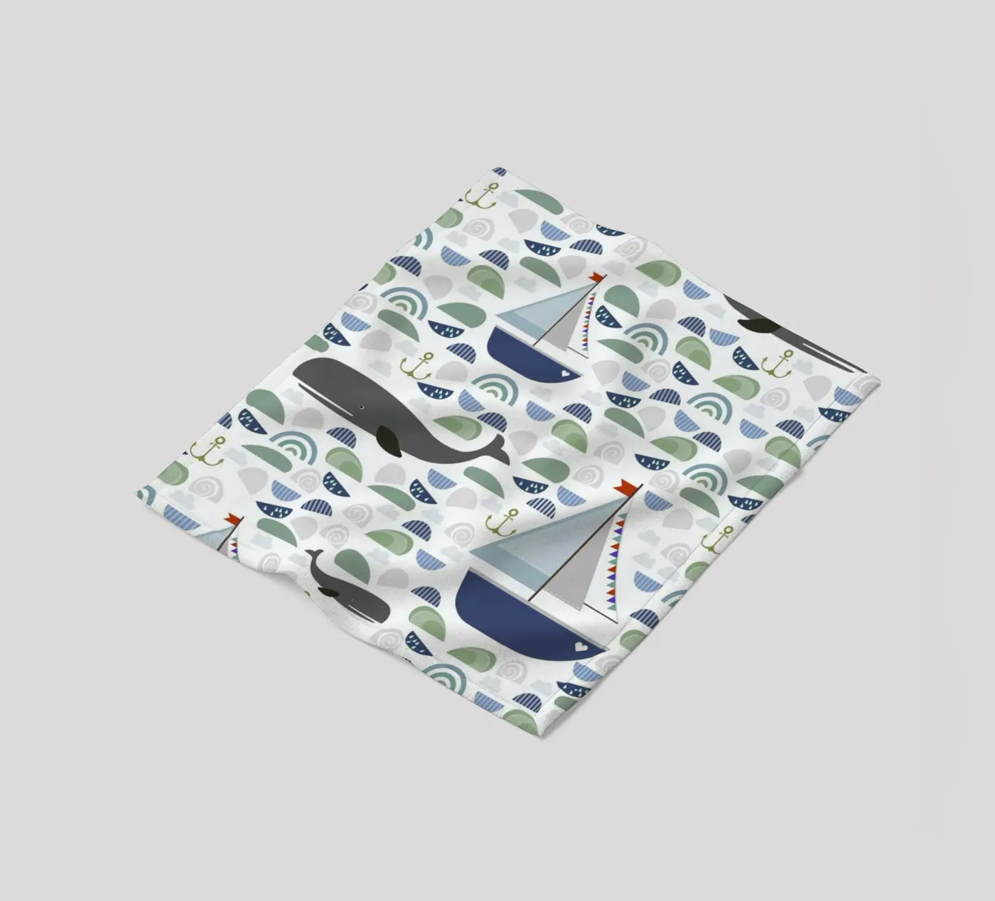 Whale Fleecedecke von Sabrina Ziegenhorn