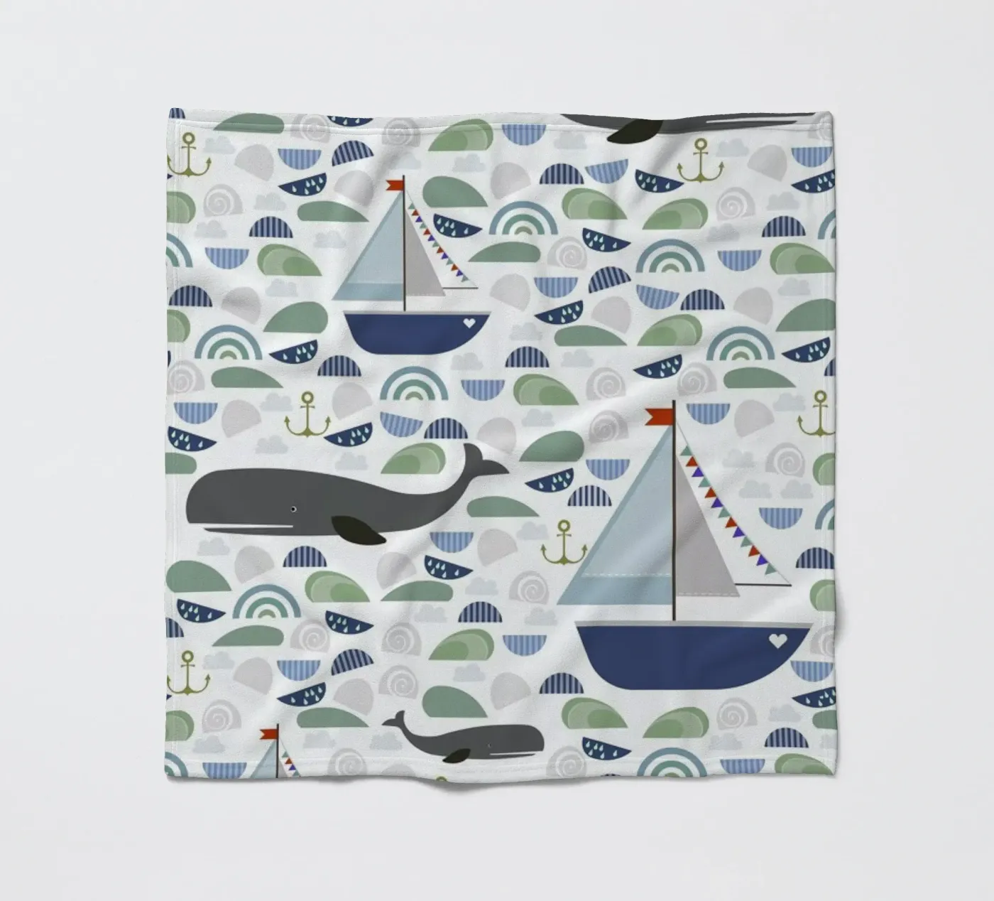 Whale Fleecedecke von Sabrina Ziegenhorn