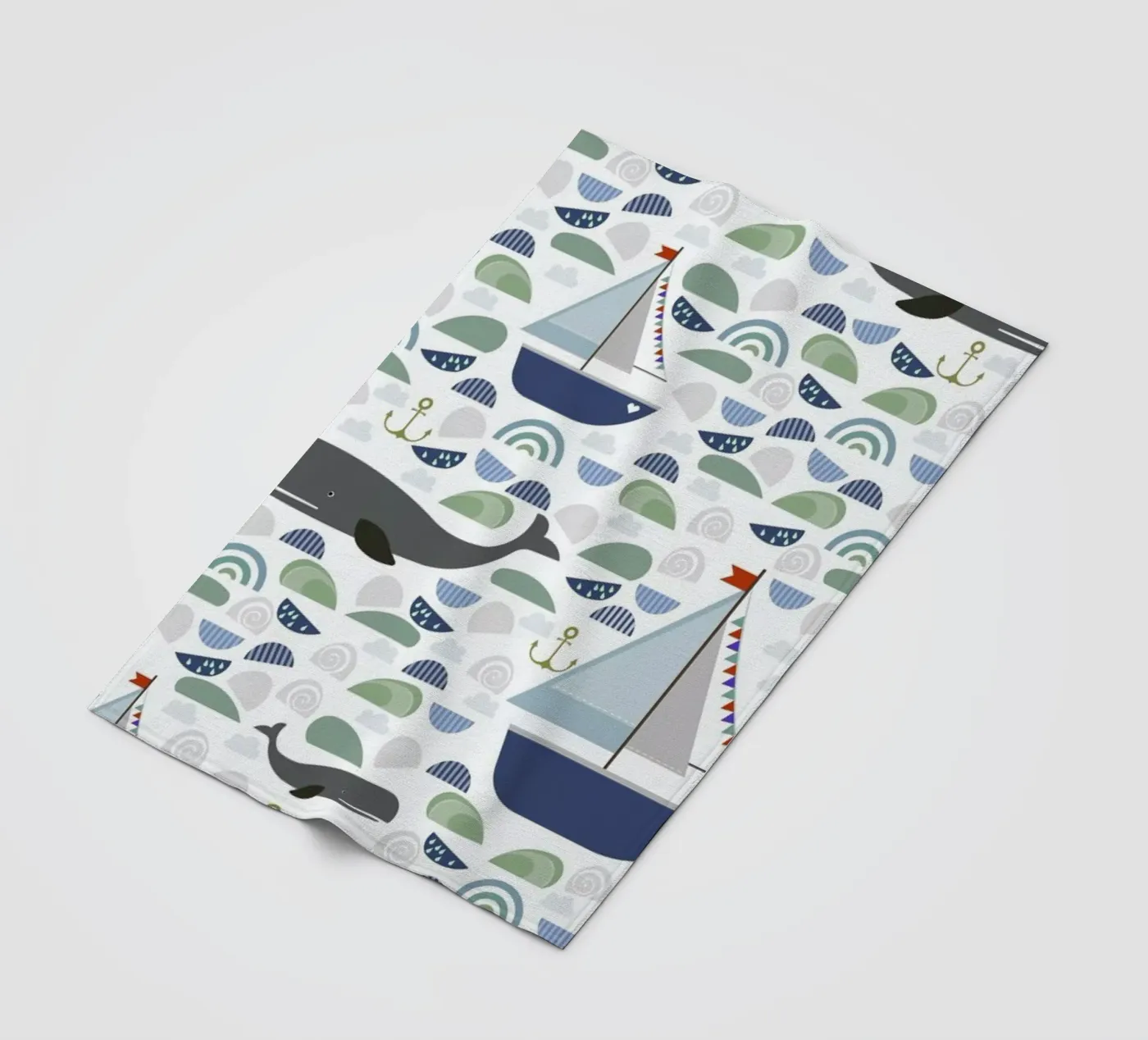 Whale Fleecedecke von Sabrina Ziegenhorn