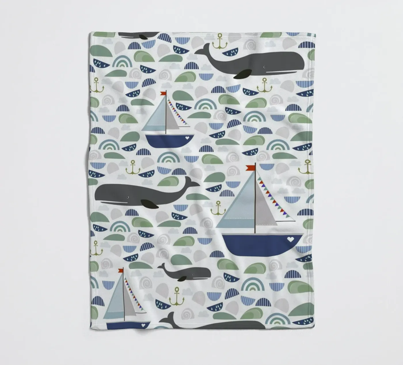 Whale Fleecedecke von Sabrina Ziegenhorn