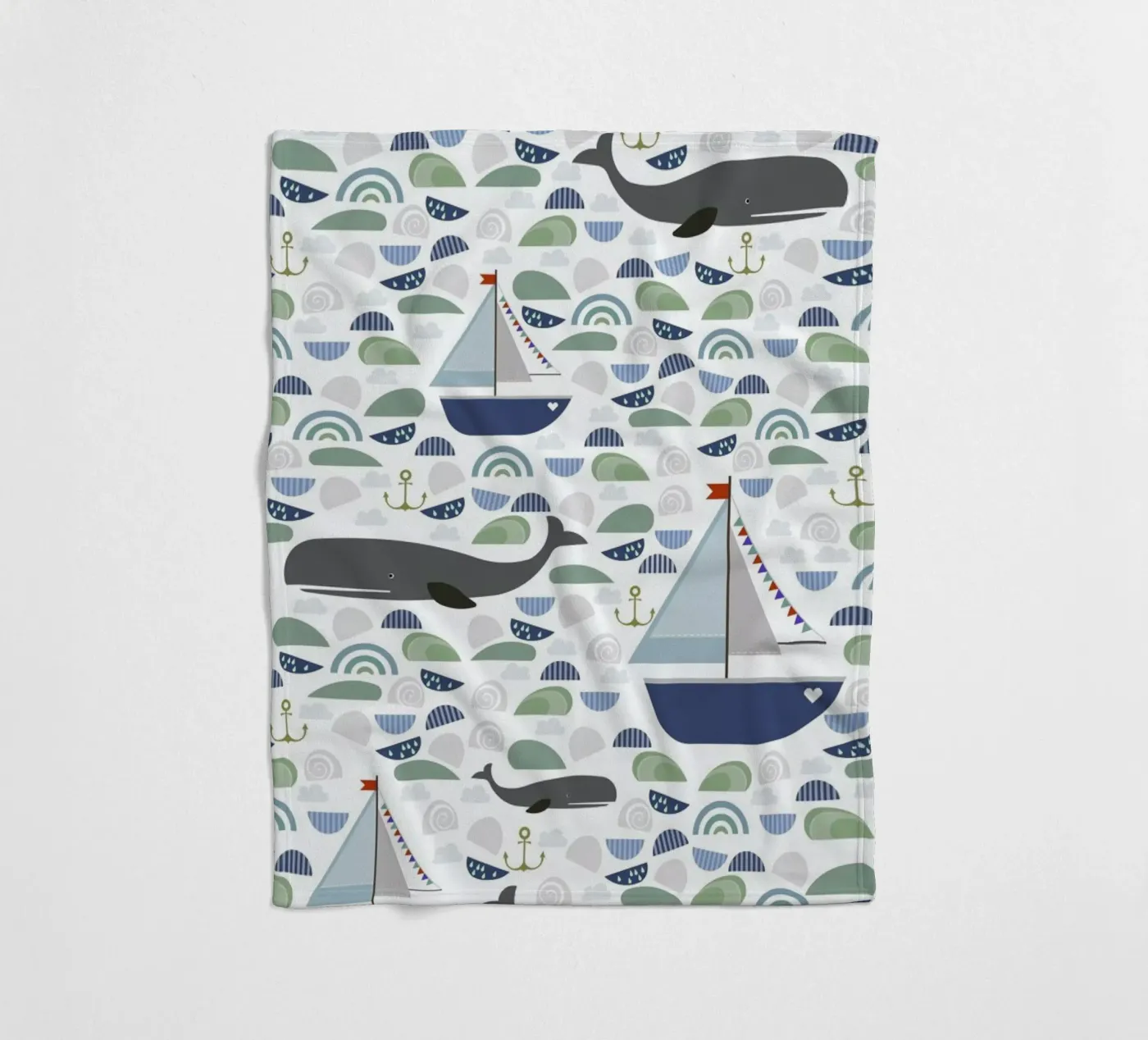 Whale Fleecedecke von Sabrina Ziegenhorn