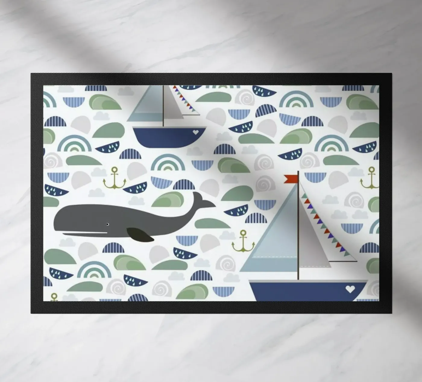 Whale doormat by Sabrina Ziegenhorn