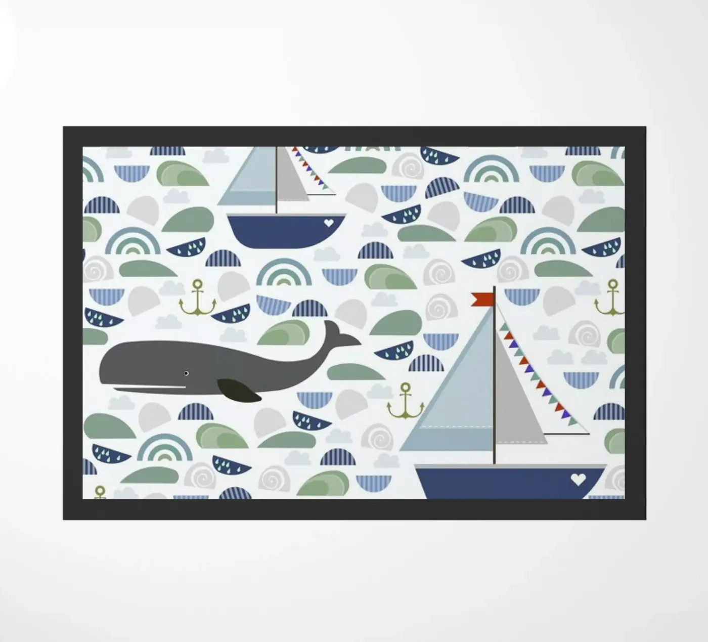 Whale deurmat van Sabrina Ziegenhorn