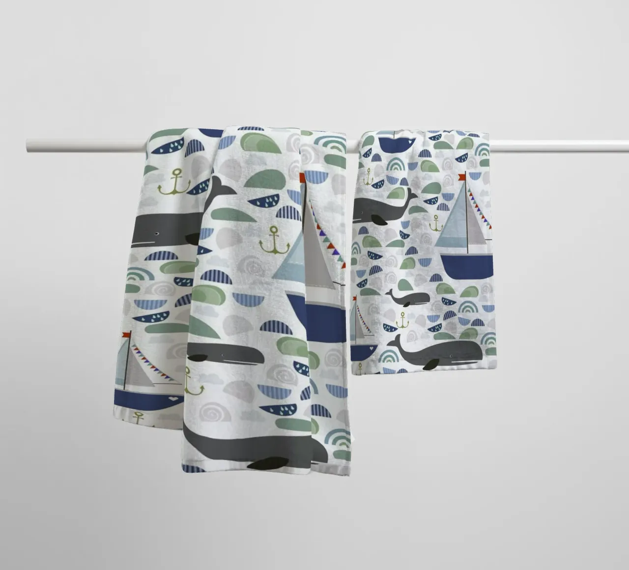 Whale asciugamano da bagno da Sabrina Ziegenhorn