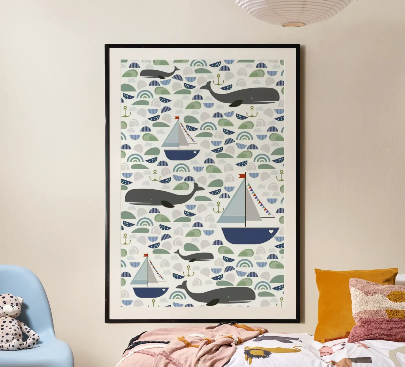 Whale poster by Sabrina Ziegenhorn