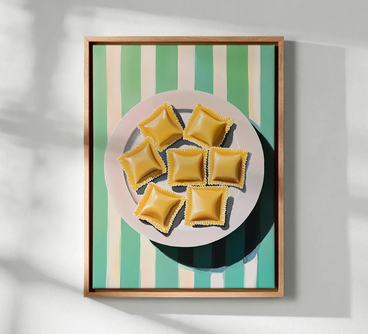 Piatto di ravioli tela con Cornice a cassetta da Spice & Style