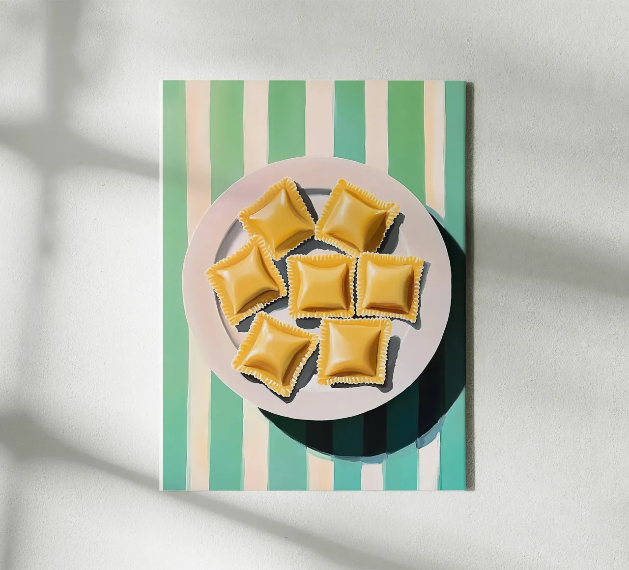 Piatto di ravioli tela con Cornice a cassetta da Spice & Style