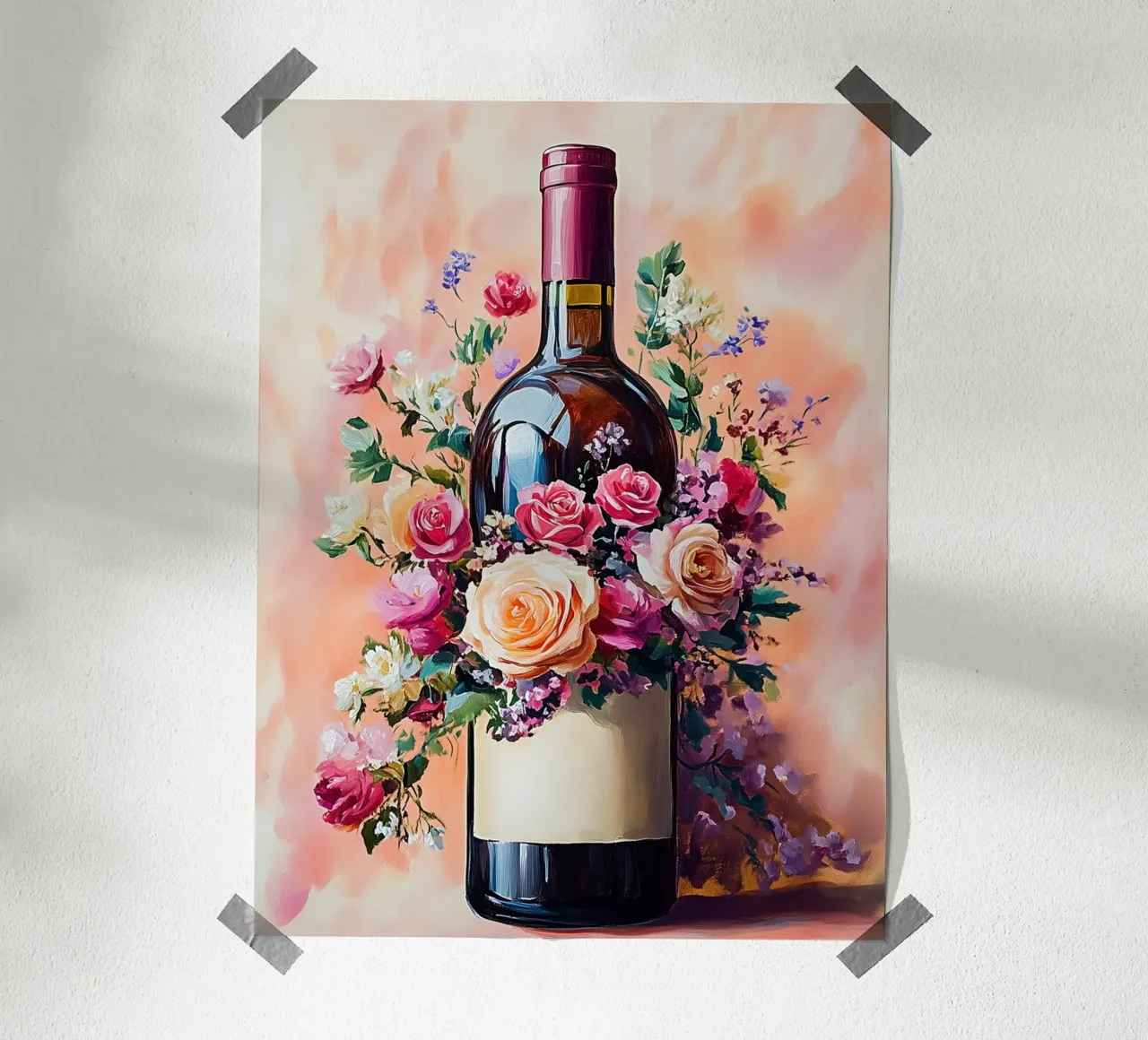 Bottiglia e fiori poster da Spice & Style