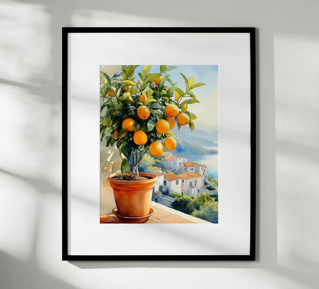 Mediterraner Orangenbaum Poster von Spice & Style