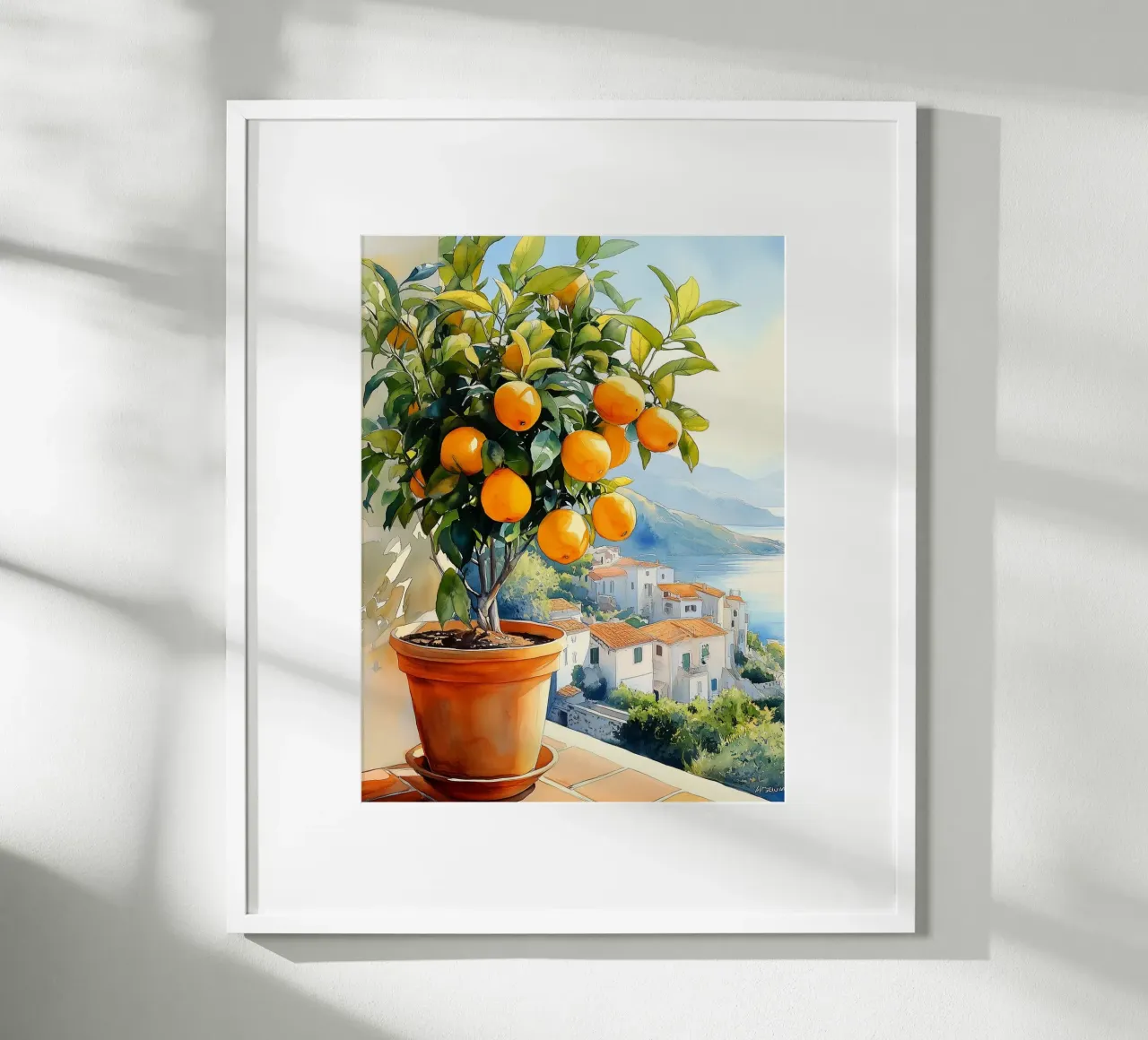 Mediterraner Orangenbaum Poster von Spice & Style