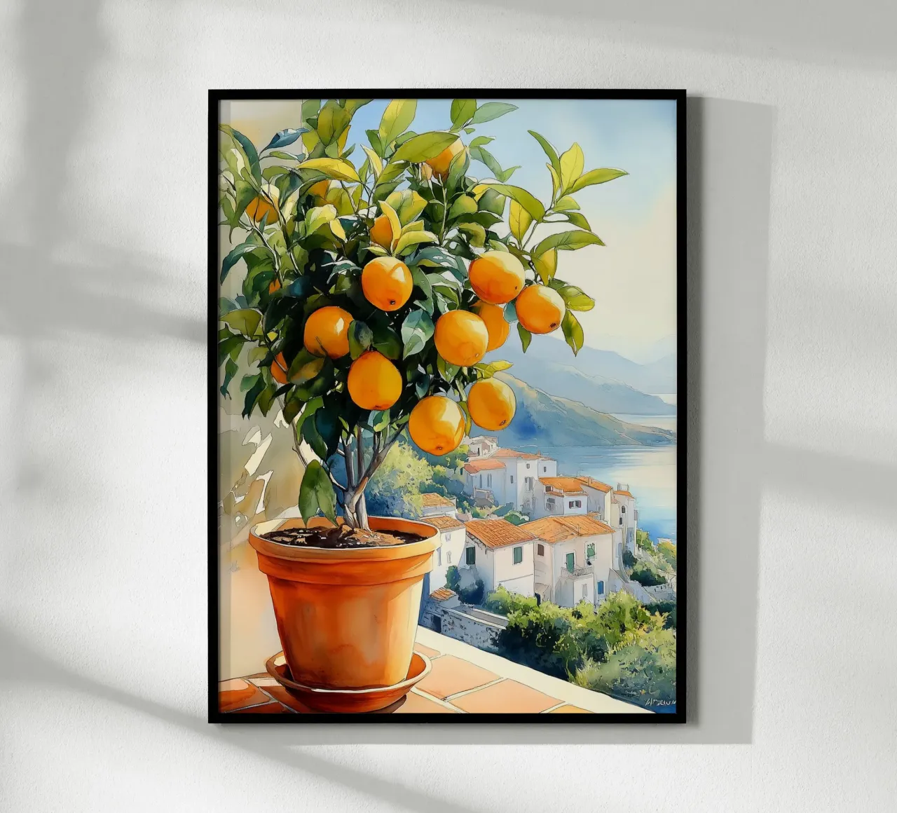 Mediterraner Orangenbaum Poster von Spice & Style
