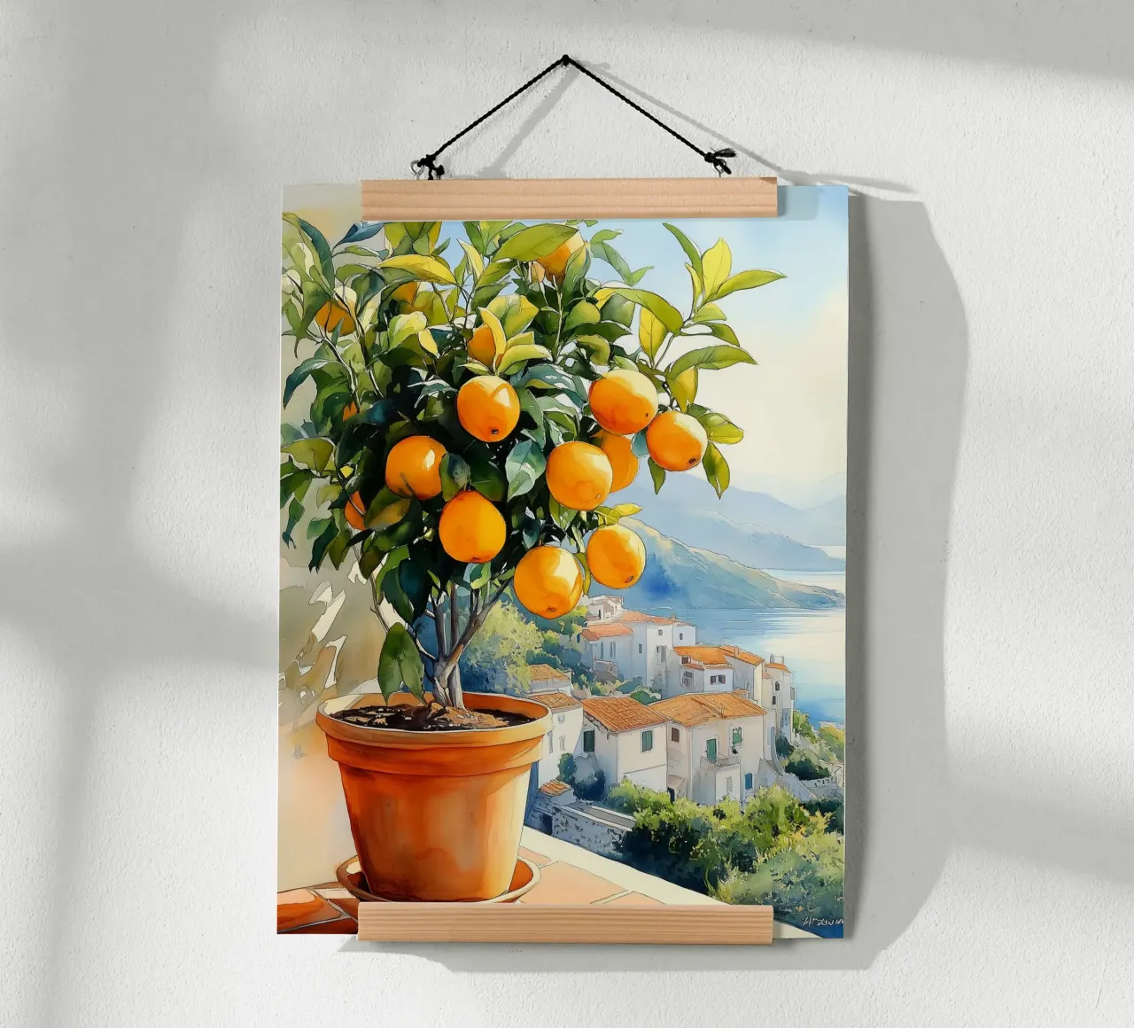 Mediterraner Orangenbaum Poster von Spice & Style