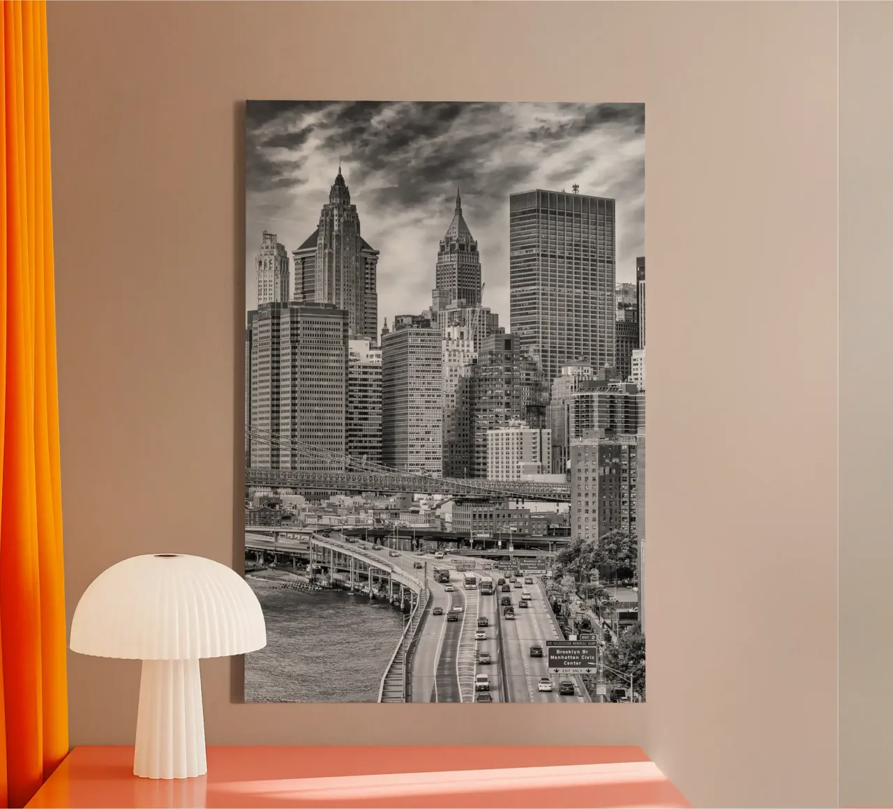 NYC Architecture | Monochrome canvas by Melanie Viola