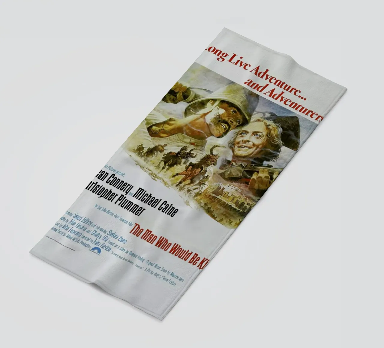 ‘The Man Who Would Be King’ Retro Movie Poster telo mare da Gallery Print and Art Limited
