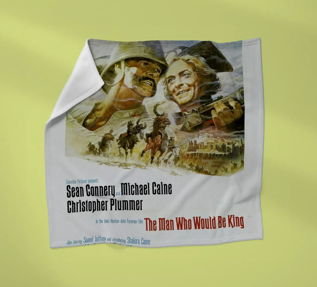 ‘The Man Who Would Be King’ Retro Movie Poster coperta in pile da Gallery Print and Art Limited
