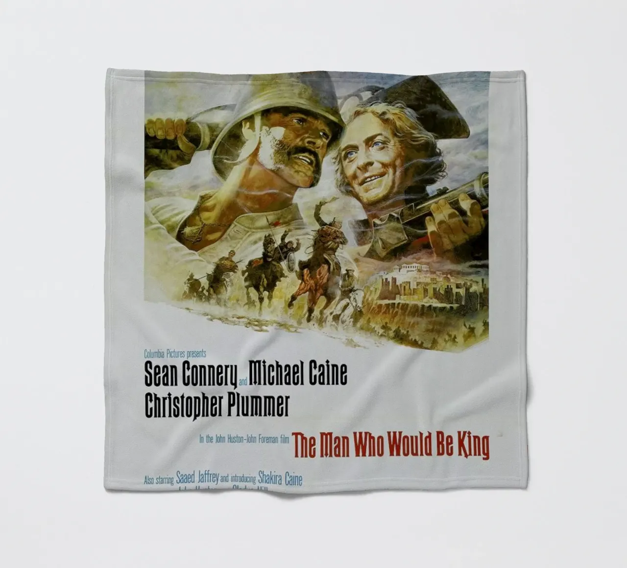 ‘The Man Who Would Be King’ Retro Movie Poster coperta in pile da Gallery Print and Art Limited