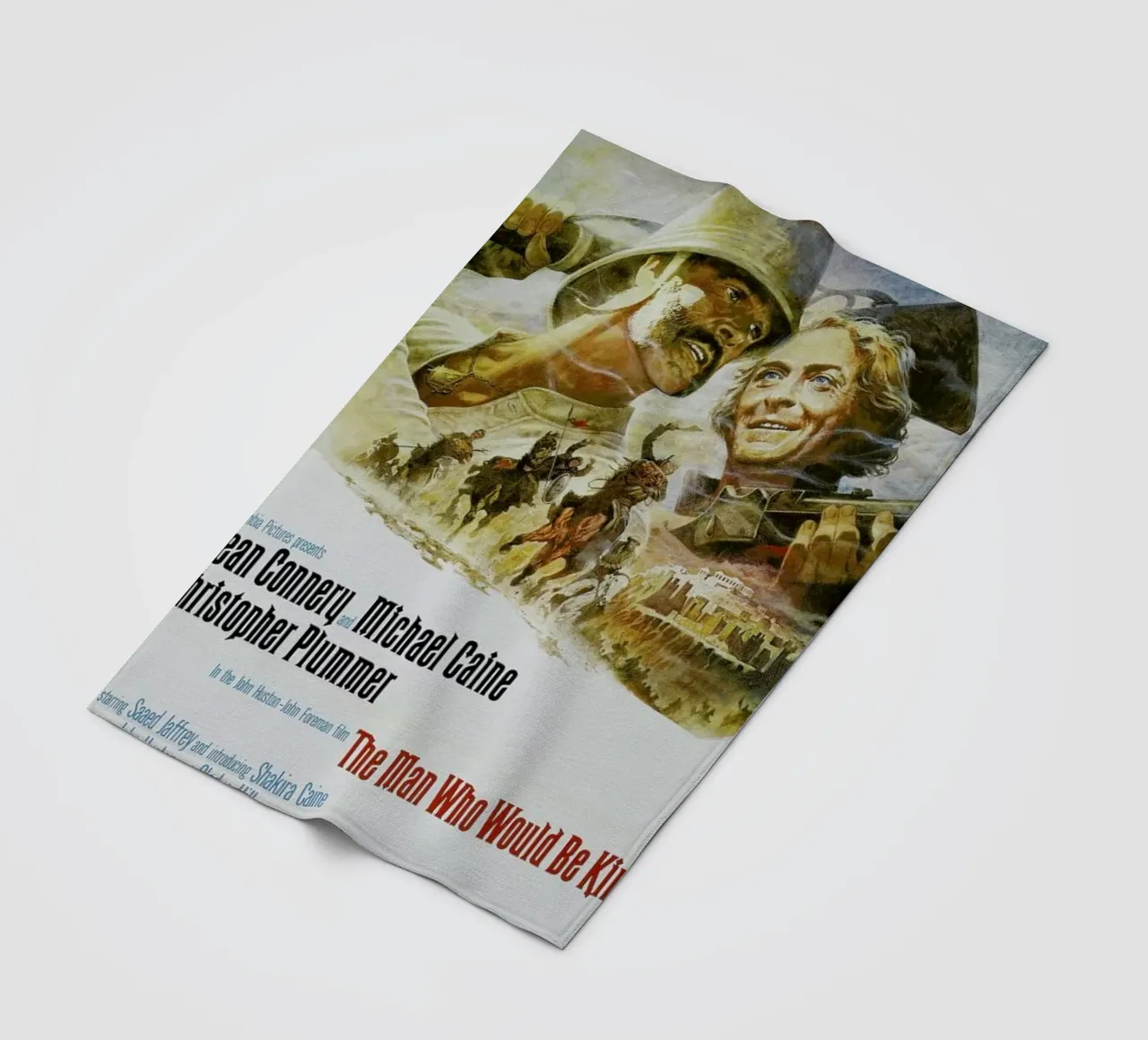 ‘The Man Who Would Be King’ Retro Movie Poster coperta in pile da Gallery Print and Art Limited
