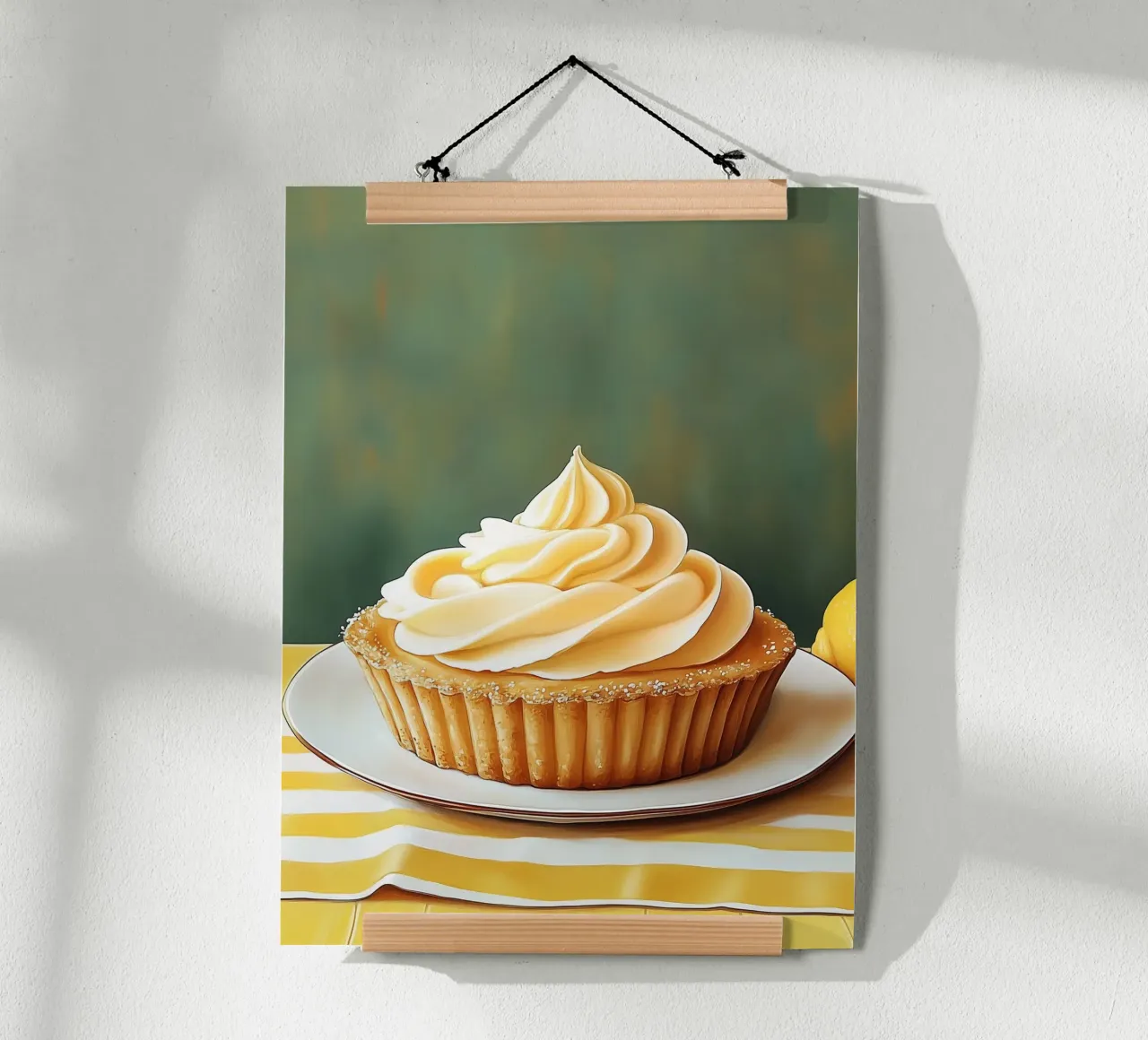 Crostata al limone poster con telaio in alluminio da Spice & Style