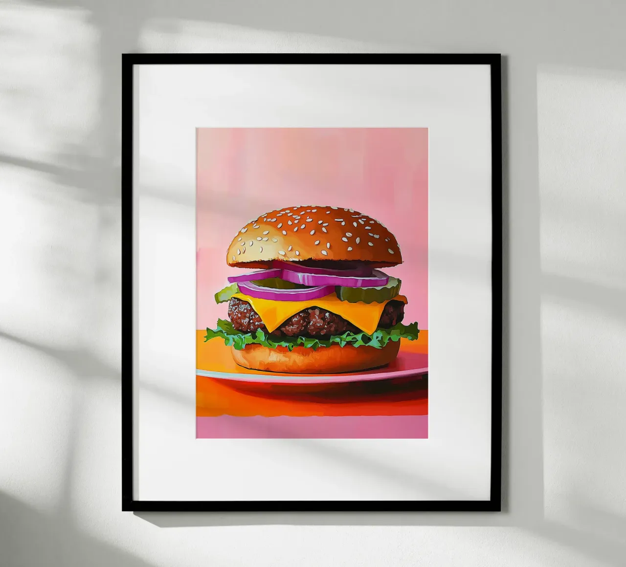 Hamburger gourmet poster con telaio in plastica da Spice & Style
