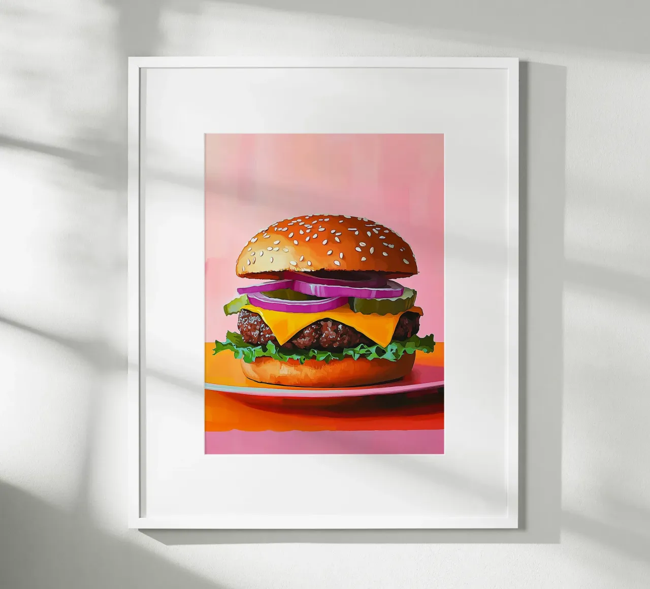 Hamburger gourmet poster con telaio in plastica da Spice & Style
