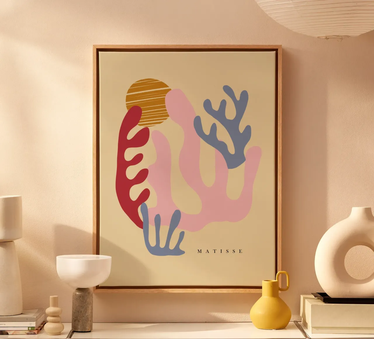 Forme di ritaglio di Matisse tela con Cornice a cassetta da Kim Hubball Studio