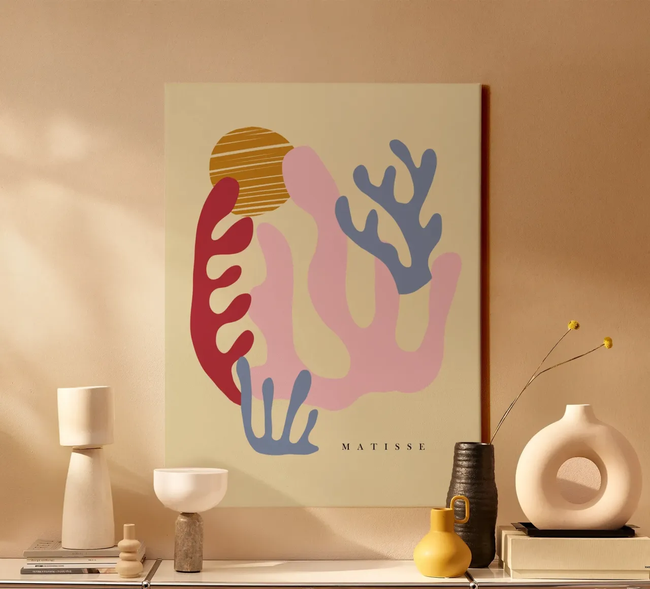 Forme di ritaglio di Matisse tela con Cornice a cassetta da Kim Hubball Studio