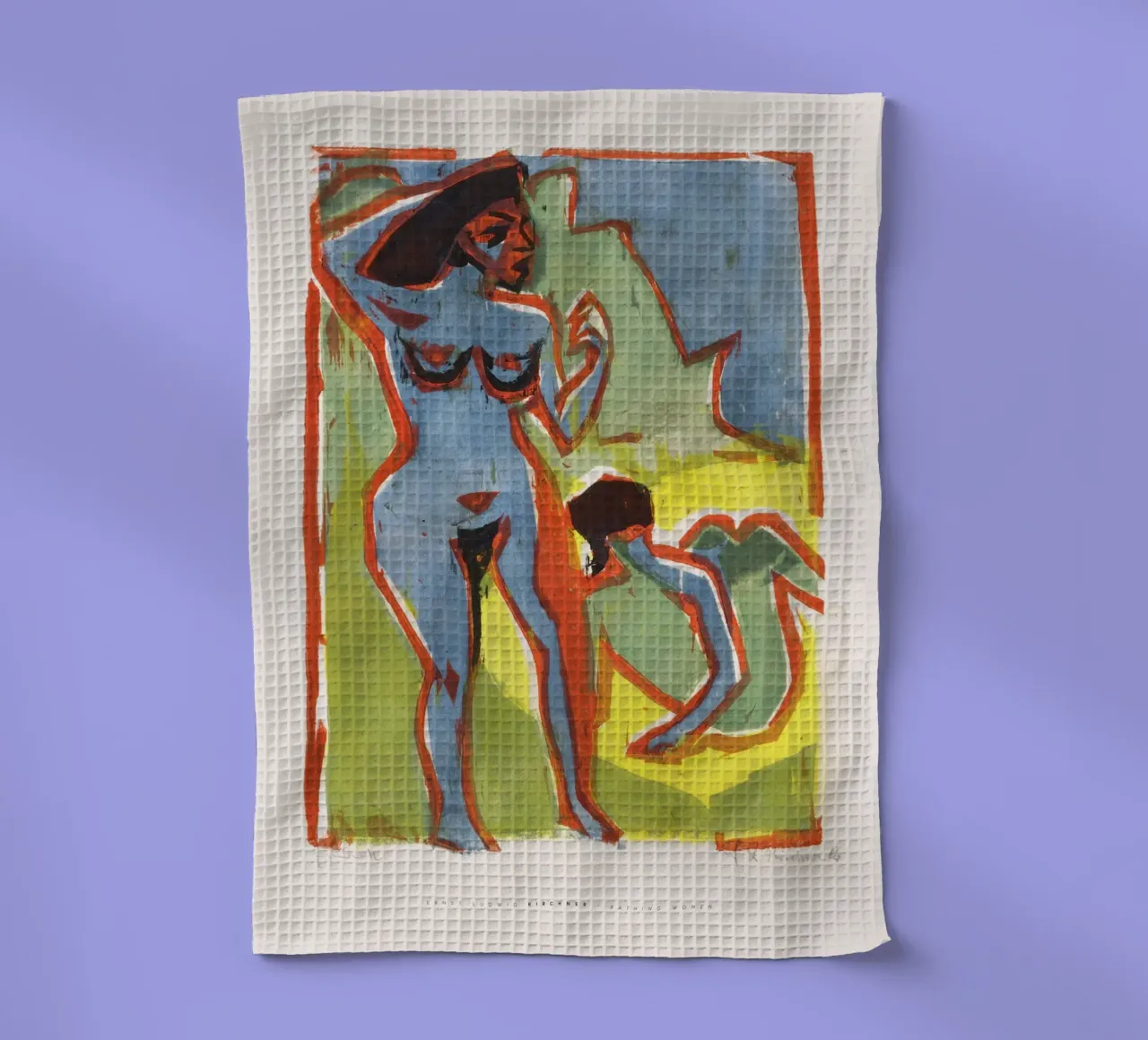 Ernst Ludwig Kirchner - Donne al bagno canovaccio da cucina da Old Masters