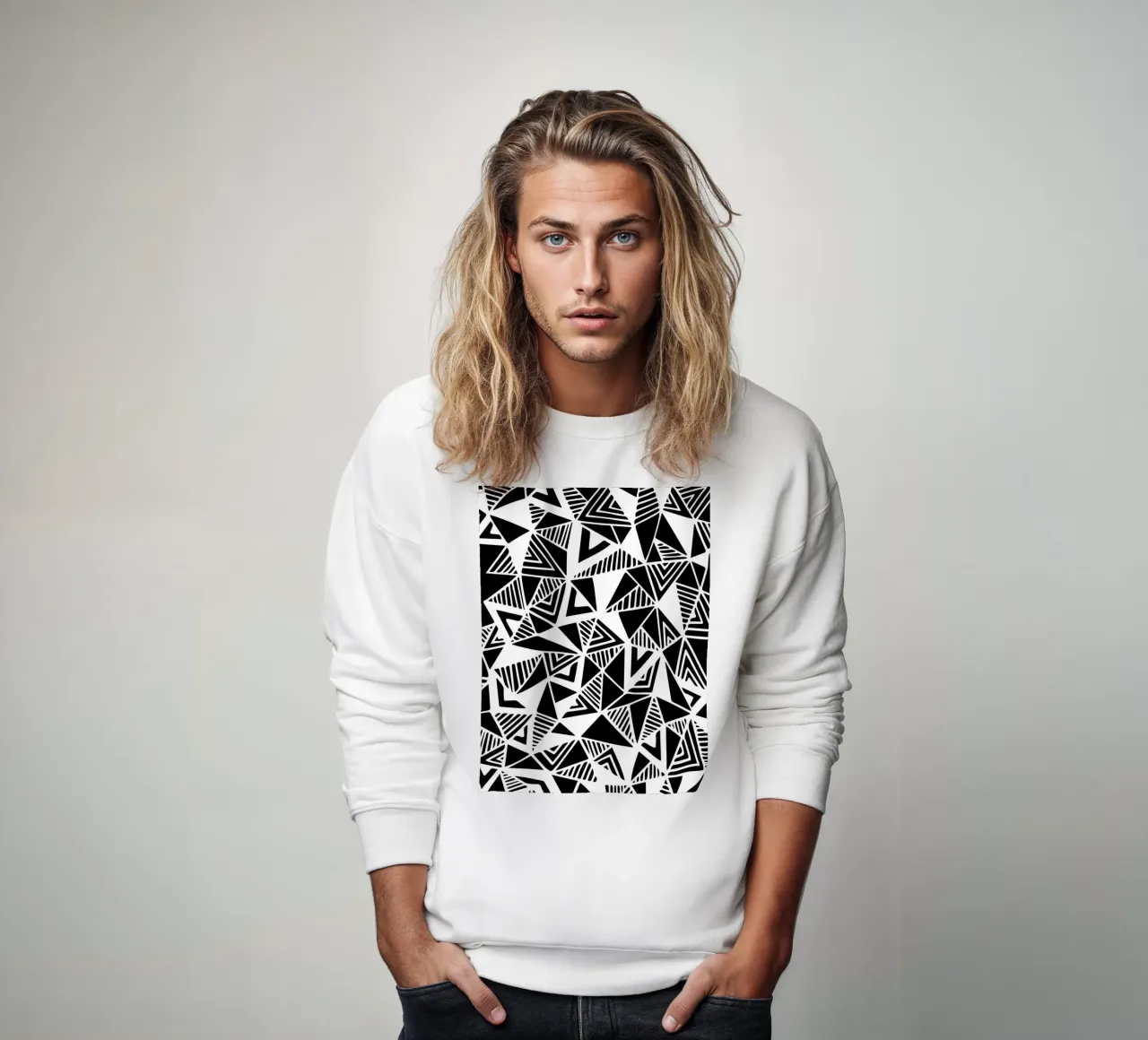 Jazzy Triangles Pattern felpa da Kim Hubball Studio