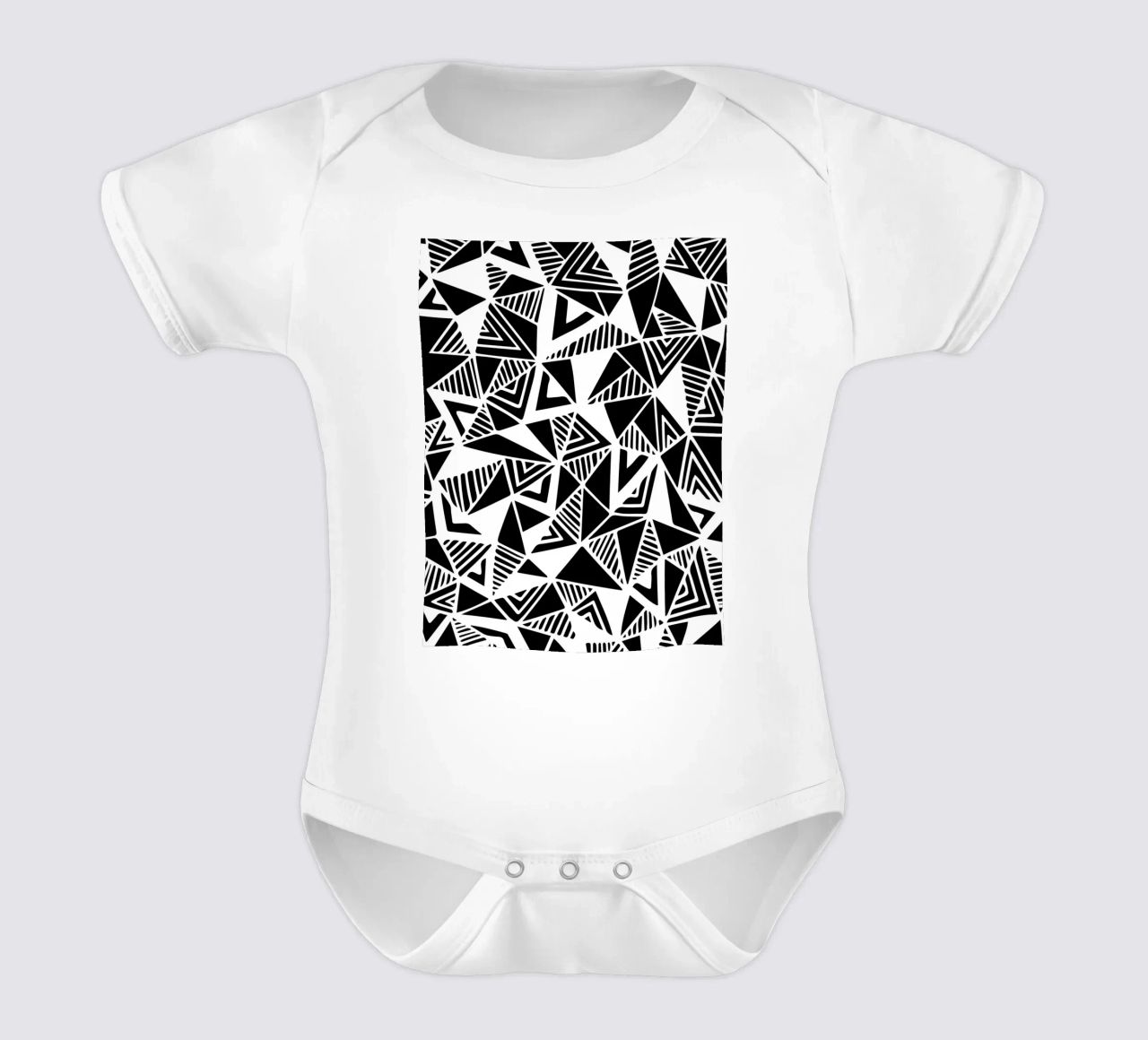 Jazzy Triangles Pattern body neonato maniche corte da Kim Hubball Studio
