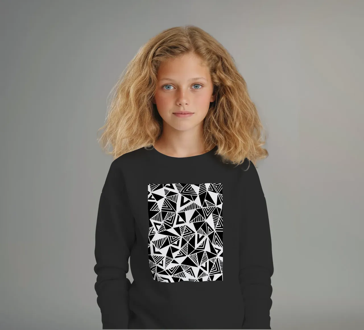 Jazzy Triangles Pattern felpa bambino da Kim Hubball Studio