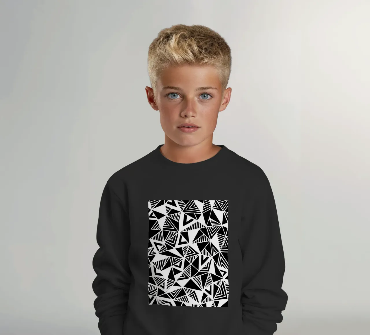 Jazzy Triangles Pattern felpa bambino da Kim Hubball Studio