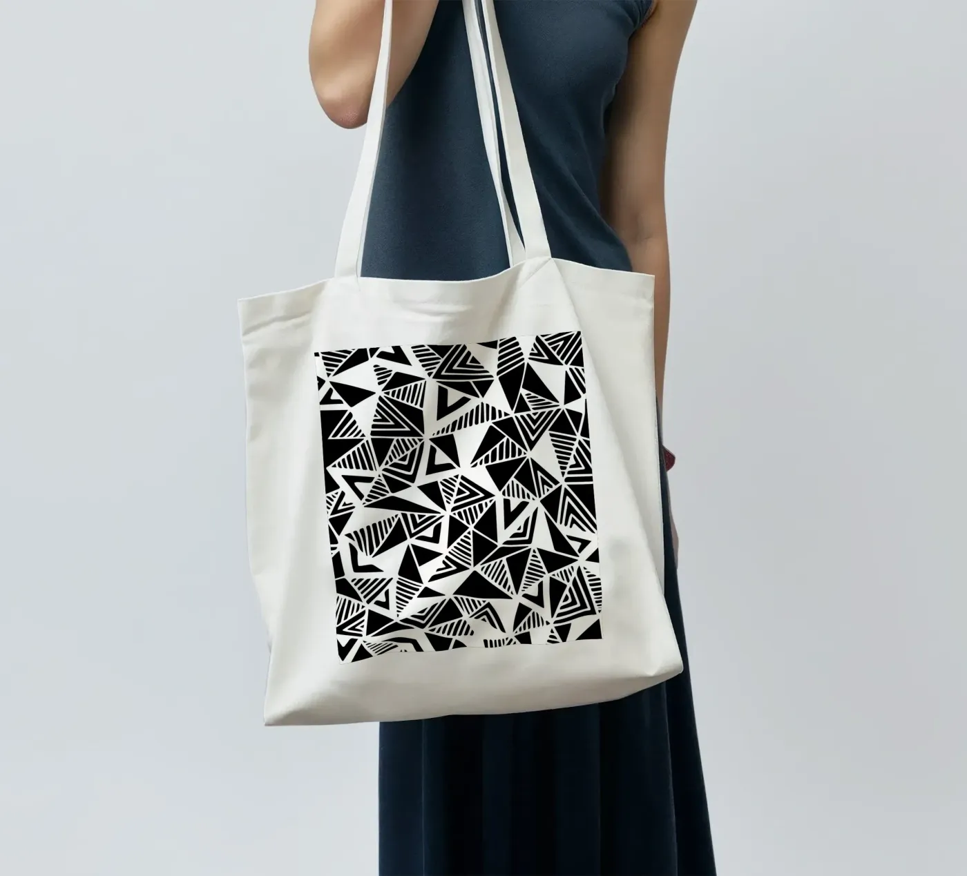 Jazzy Triangles Pattern tote bag by Kim Hubball Studio