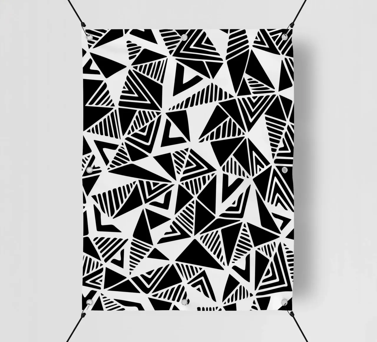 Jazzy Triangles Pattern telo in pvc da Kim Hubball Studio