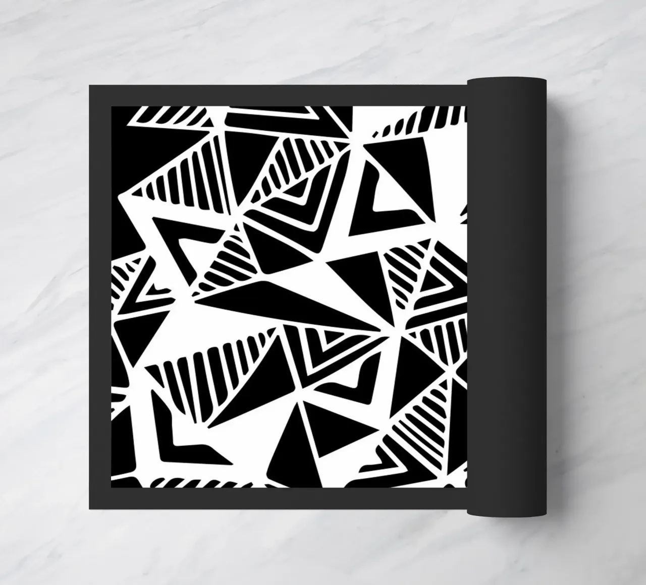 Modèle Jazzy Triangles paillasson de Kim Hubball Studio