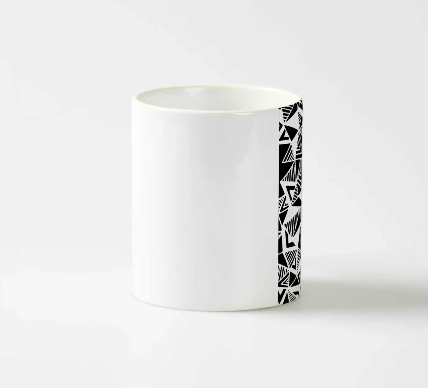 Jazzy Triangles Pattern ceramic mug by Kim Hubball Studio