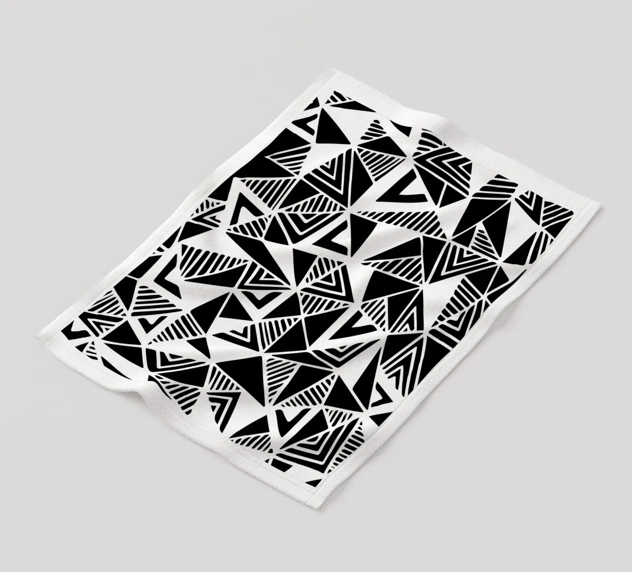 Jazzy Triangles Pattern fleece blanket by Kim Hubball Studio