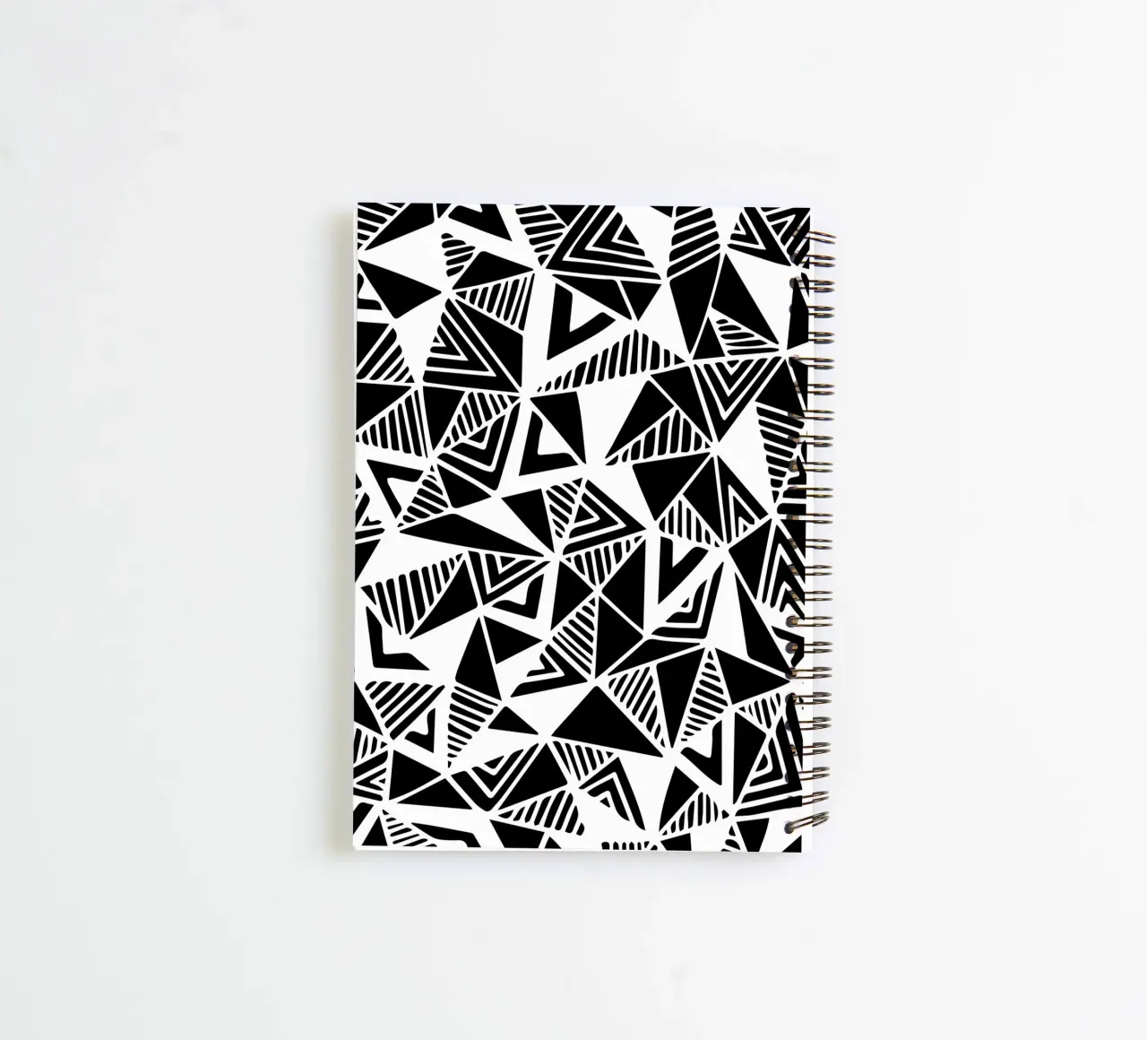 Jazzy Triangles Pattern spiral notebook by Kim Hubball Studio