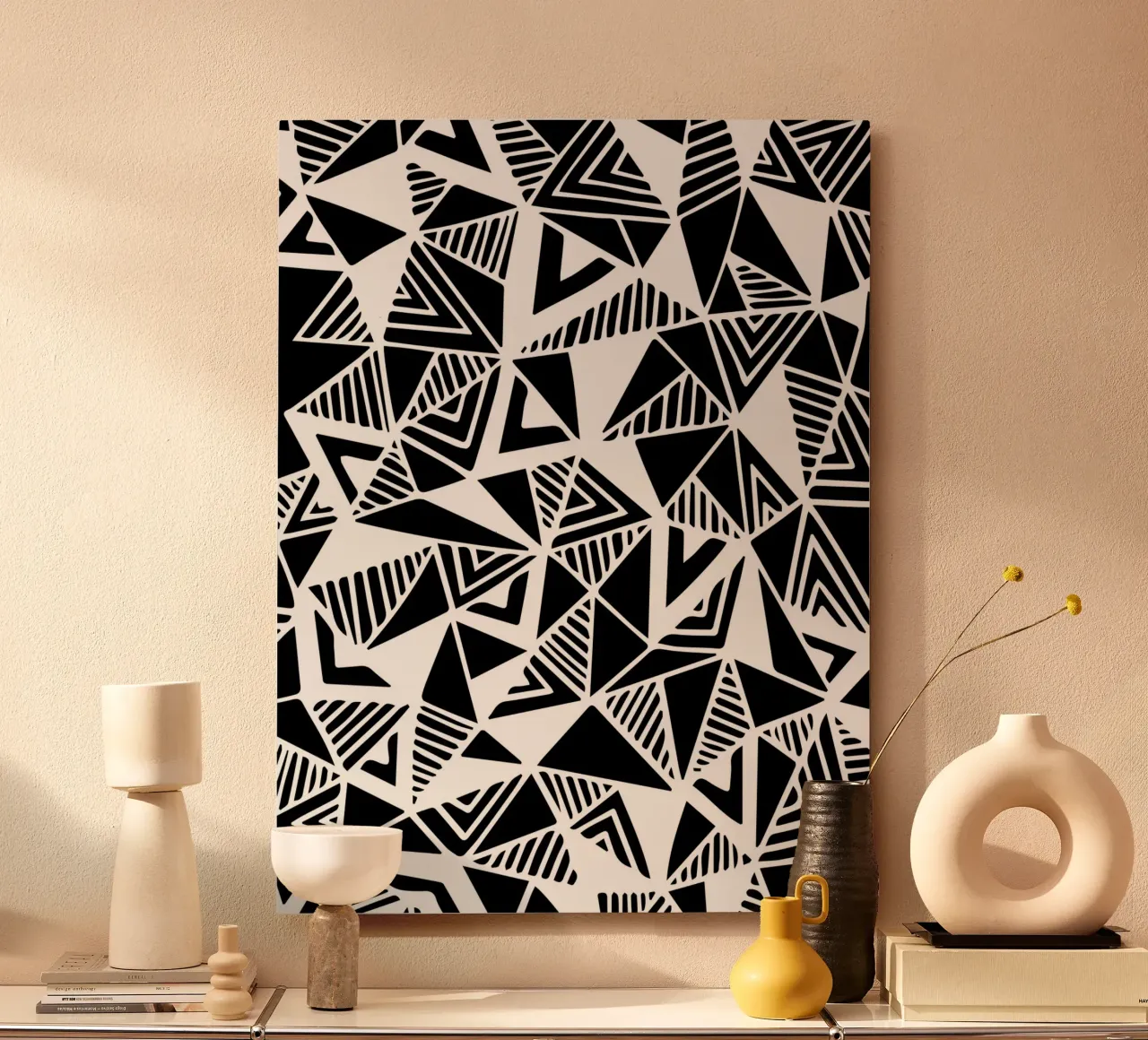 Patrón Jazzy Triangles aluminio dibond de Kim Hubball Studio