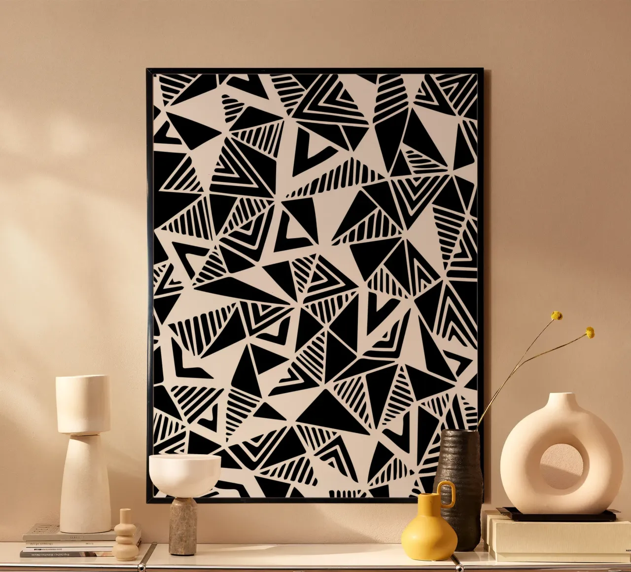 Jazzy Triangles Pattern poster da Kim Hubball Studio
