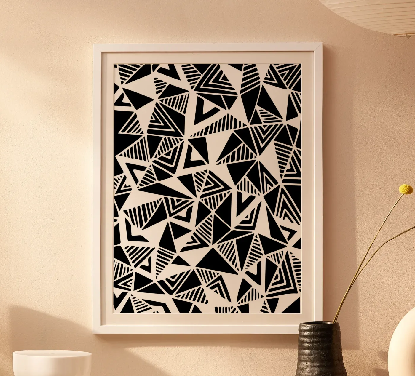 Jazzy Triangles Pattern poster by Kim Hubball Studio
