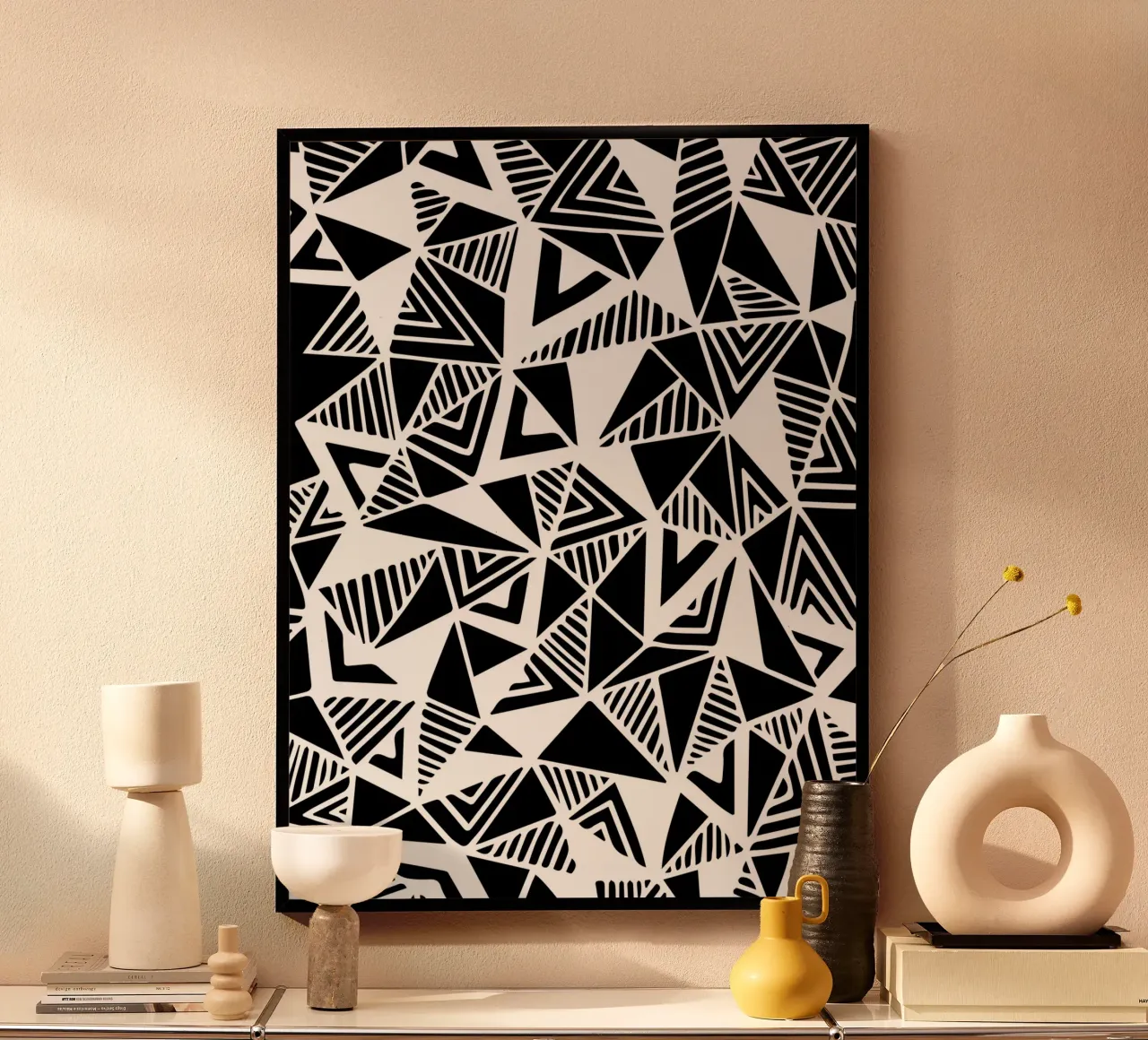 Jazzy Triangles Pattern poster da Kim Hubball Studio