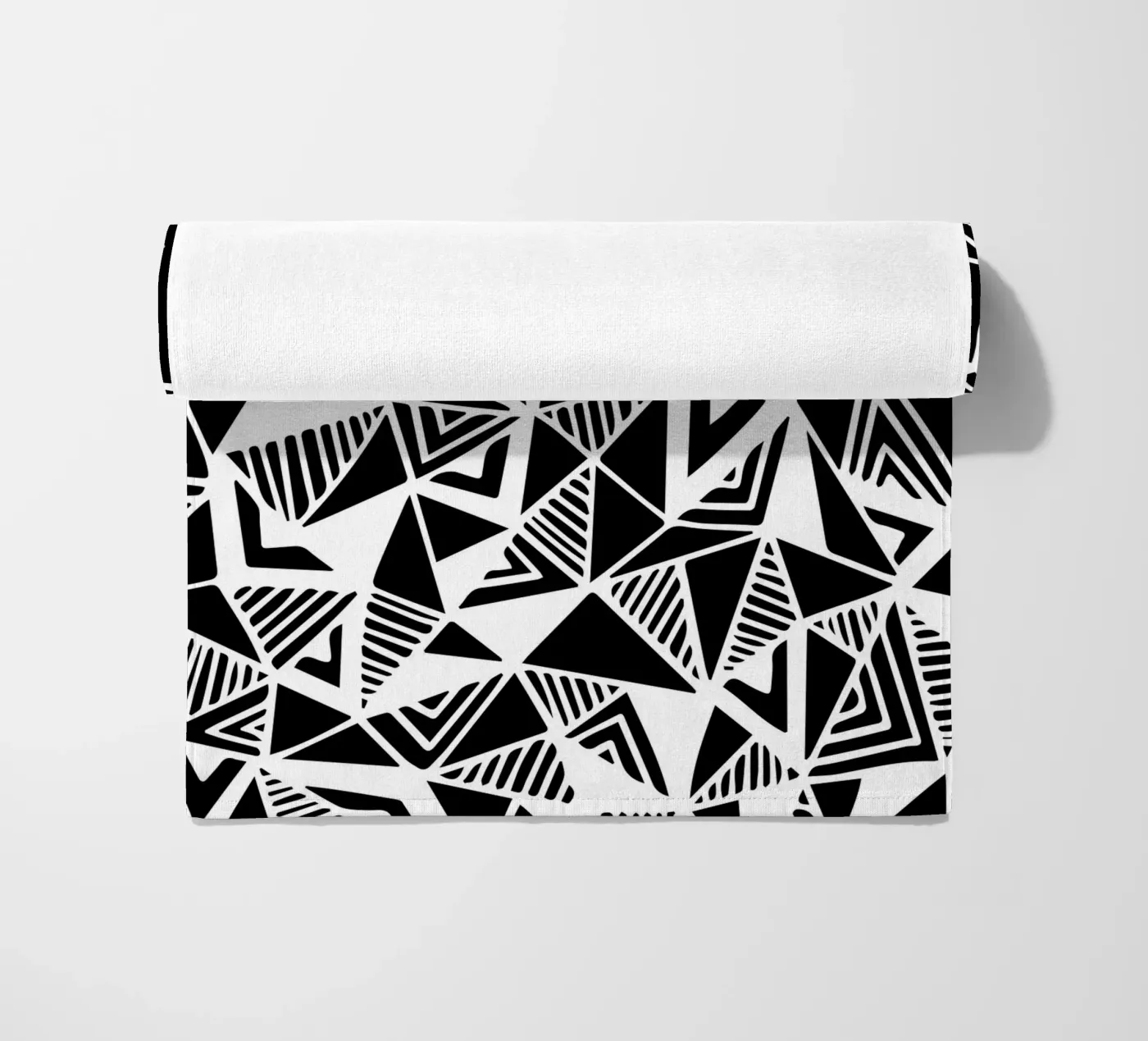 Jazzy Triangles Pattern beach towel by Kim Hubball Studio