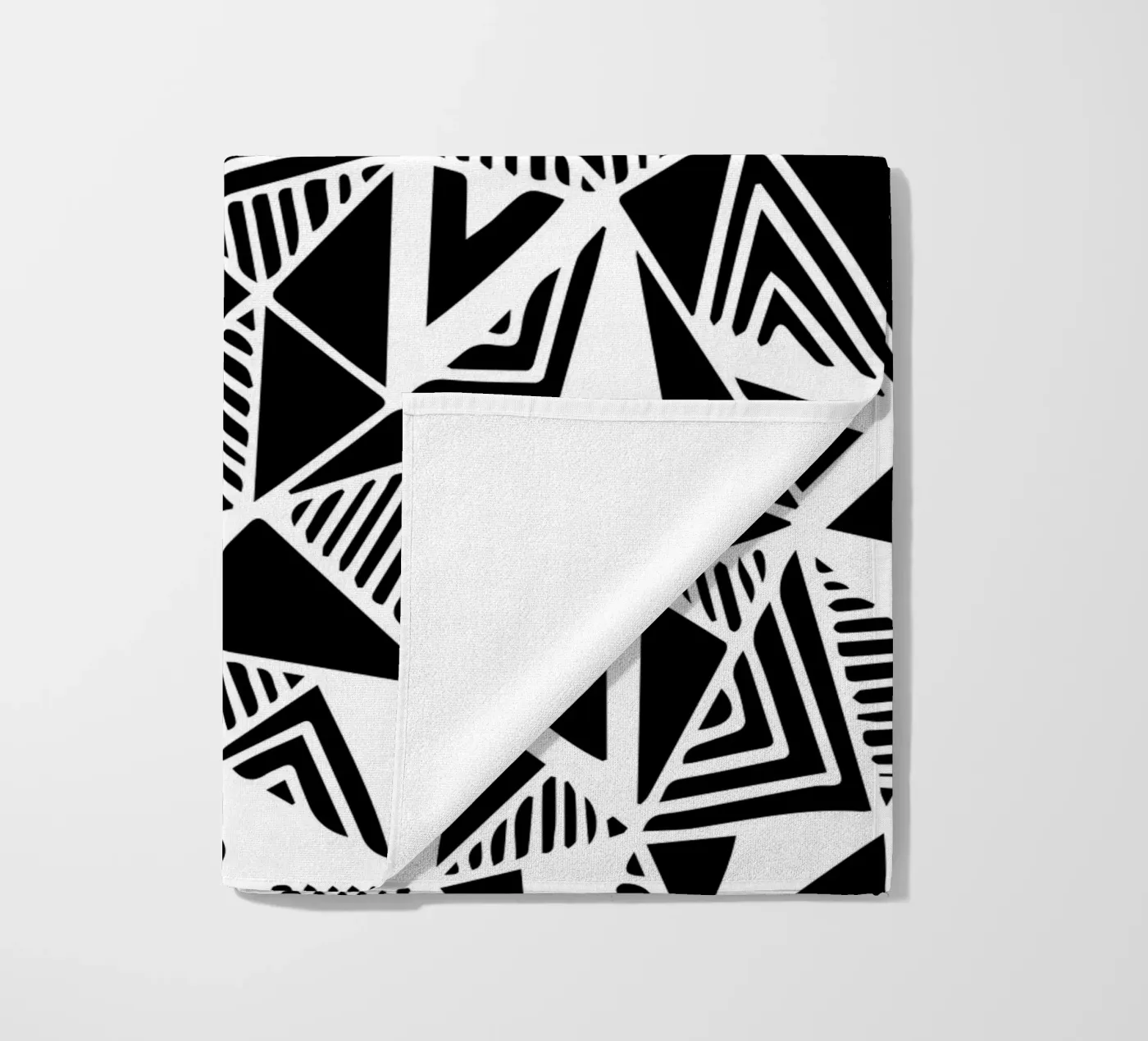 Jazzy Triangles Pattern beach towel by Kim Hubball Studio