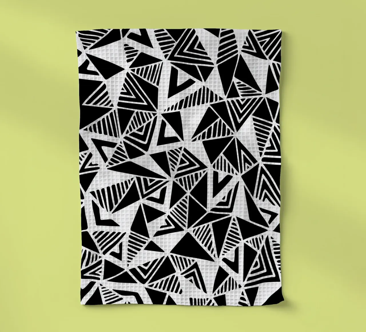 Jazzy Triangles Pattern tea towel by Kim Hubball Studio