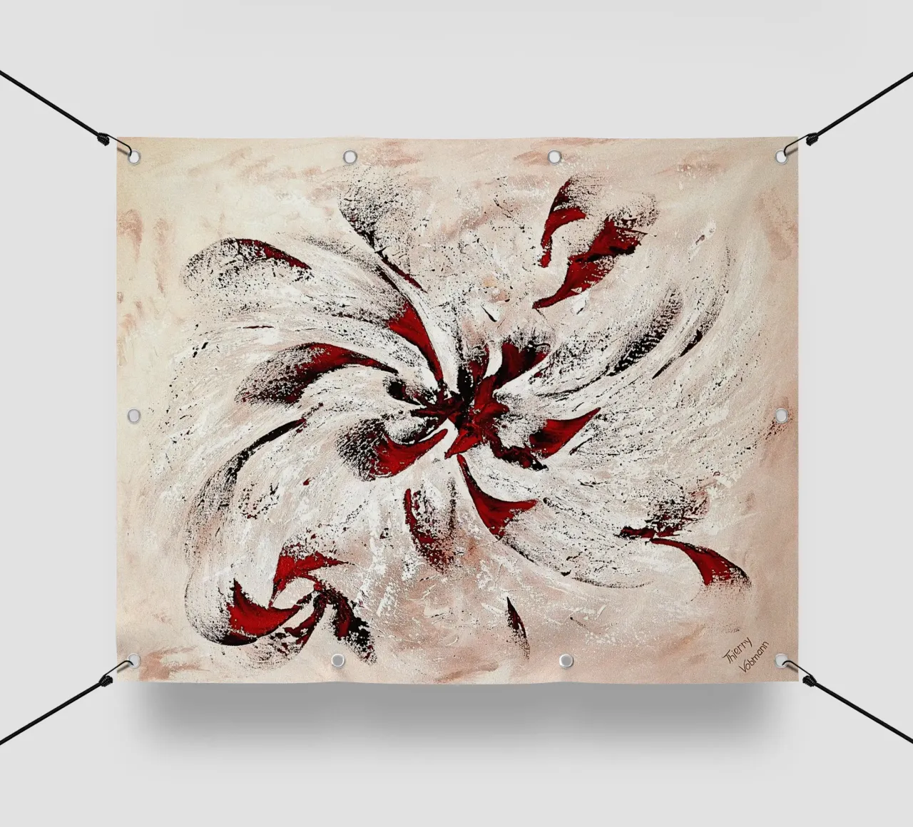 BORN TO BE ALIVE telo in pvc da Thierry Vobmann Abstract painting