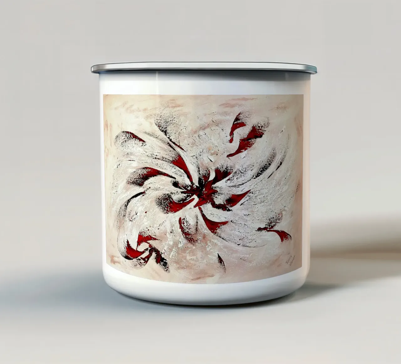 BORN TO BE ALIVE tazza in smalto da Thierry Vobmann Abstract painting