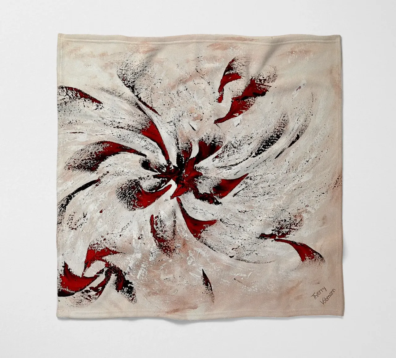 BORN TO BE ALIVE fleece blanket by Thierry Vobmann Abstract painting